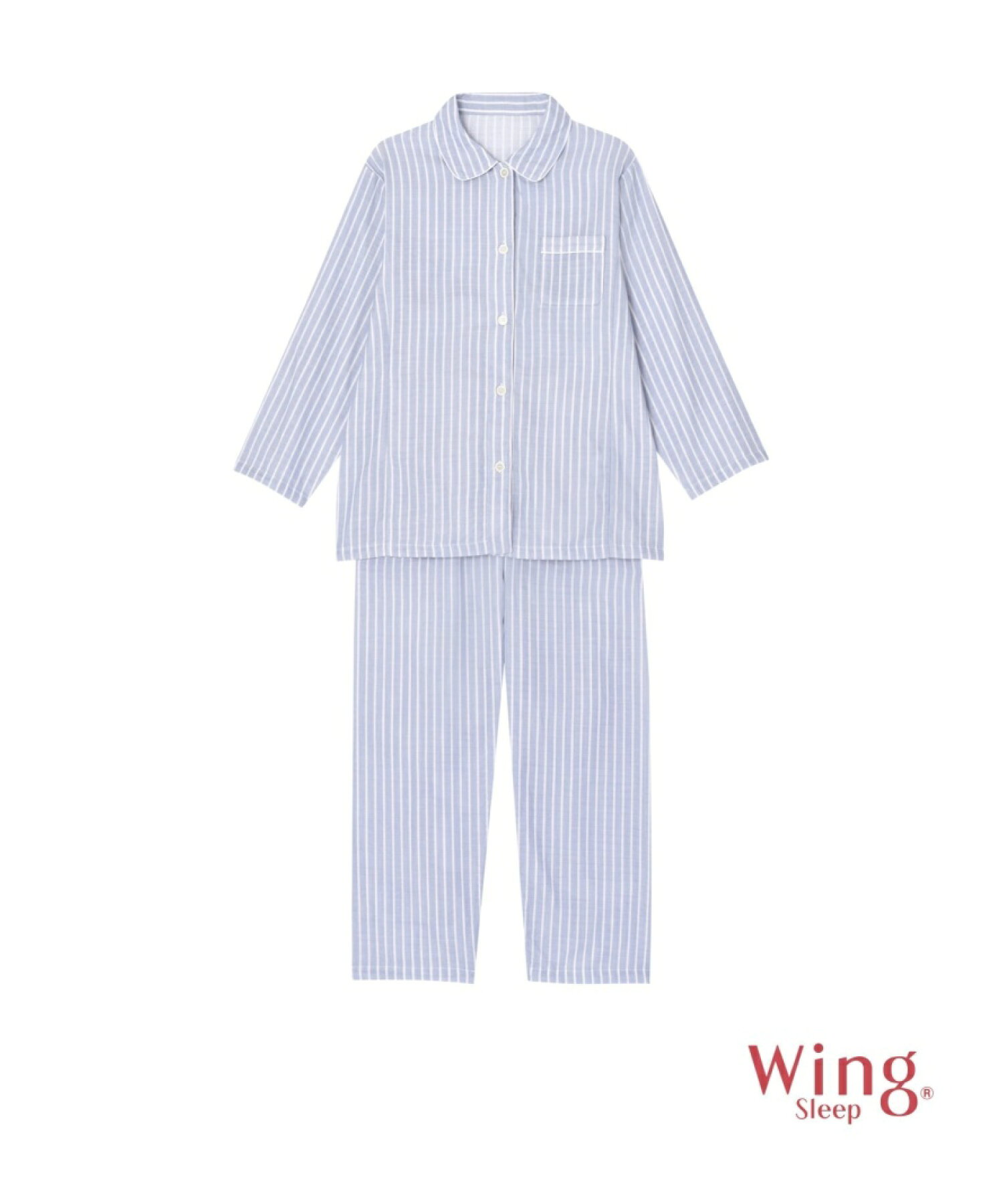 Wing Sleep/(W)ウイング パジャマ ストライプ柄 ロング袖・ロングパンツ